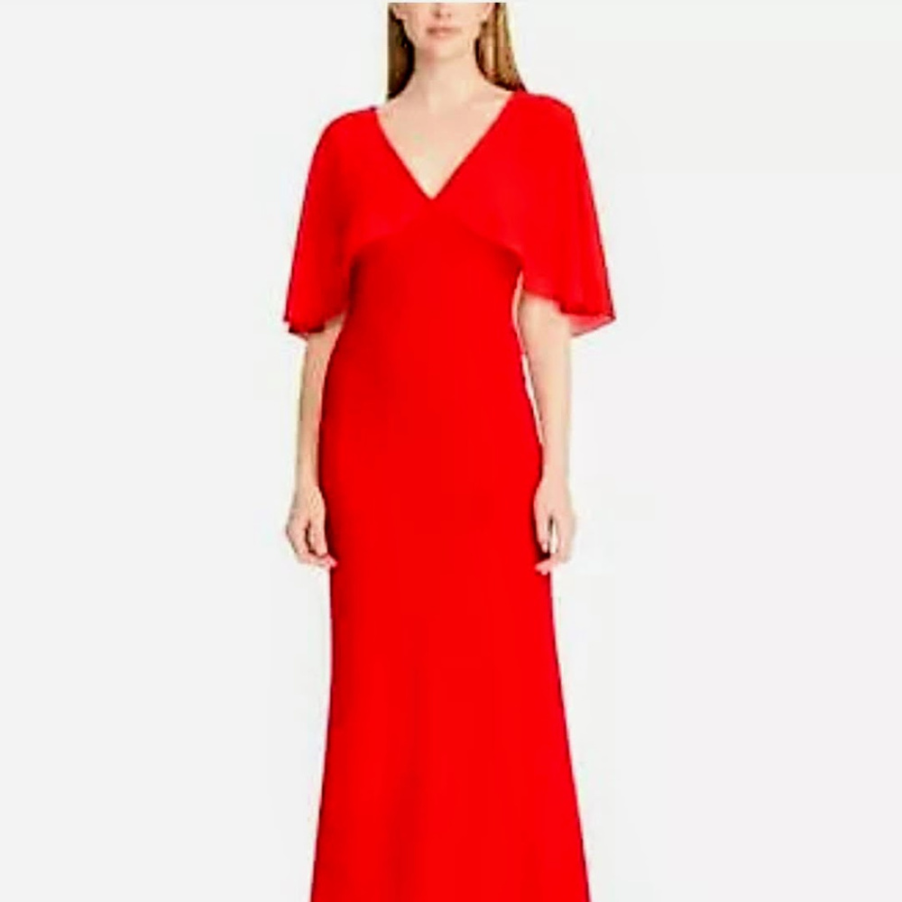 Lauren Ralph Lauren Georgette Gown Parlor - Red
